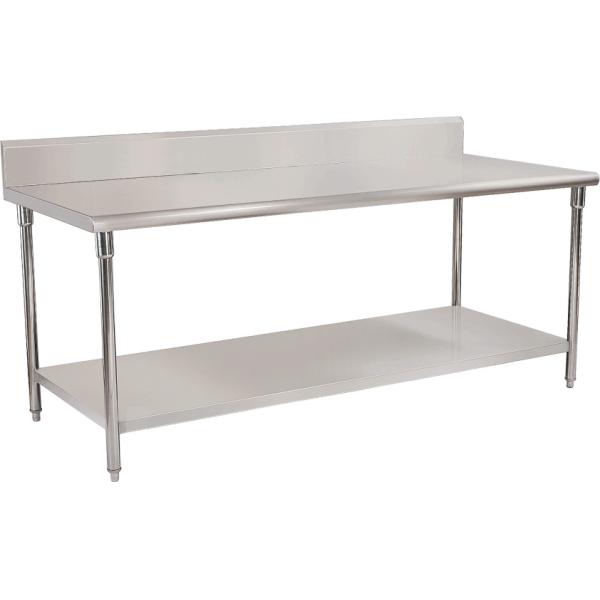 Buy Customized Double - Layer Stainless Steel Work Table 1.8m With MDF For Hotel at wholesale prices
