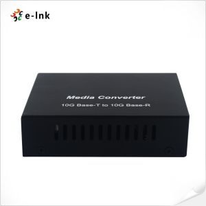 Fiber Media Converter 12VDC 5W 10G Base-T to 10G Base-R Support Jumbo Frame