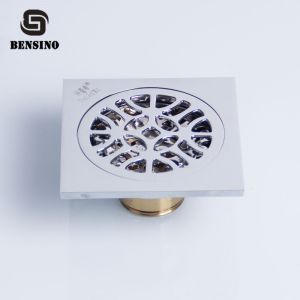 Buy Chrome Plate Bathroom 100x100MM Brass Floor Drain Strainer at wholesale prices