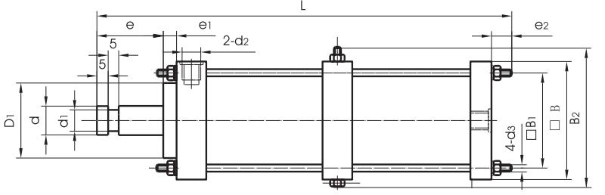 QGT Air Cylinder Large impact force generated by compressed air is applicable to printing blanking punching small air consumption
