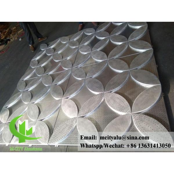 Customized design architectural aluminum panel perforated facade cladding powder coated 1000x2000mm