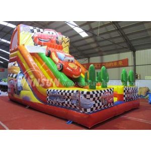 McQueen Theme Commercial Grade Inflatable Slide For Amusement Park