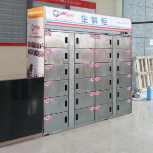 China Smart Refrigerated Food Fresh Locker Frozen Storage Metal Self Service on sale