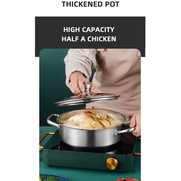 Factory Direct Kitchen Cooking Food Stainless Steel 3 PCS Cooking Pots And Pans Cookware Sets