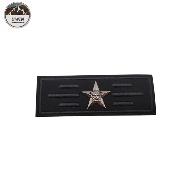 Non Toxic Materials Single Custom Patches , Custom Shoulder Patches Rectangle