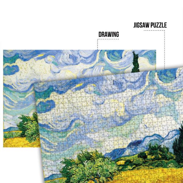 Unisex Paper Floor Puzzle for Kids Oil Painting Jigsaw Puzzle Cultivating Recognition