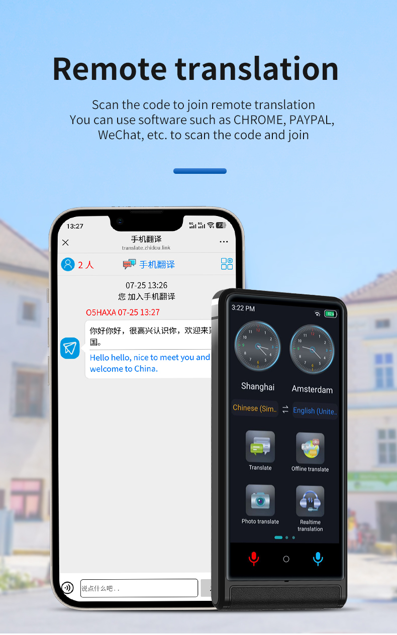 M13 Smart Instant Voice Translator Device Offine Polish Ukrainian Turkish Czech Russian