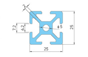 20 Series Aluminum H Extrusion Profiles Sandblasting Spray