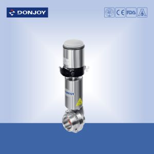 Sanitary pneumatic threaded butterfly valves, Stainless Steel acutator valves