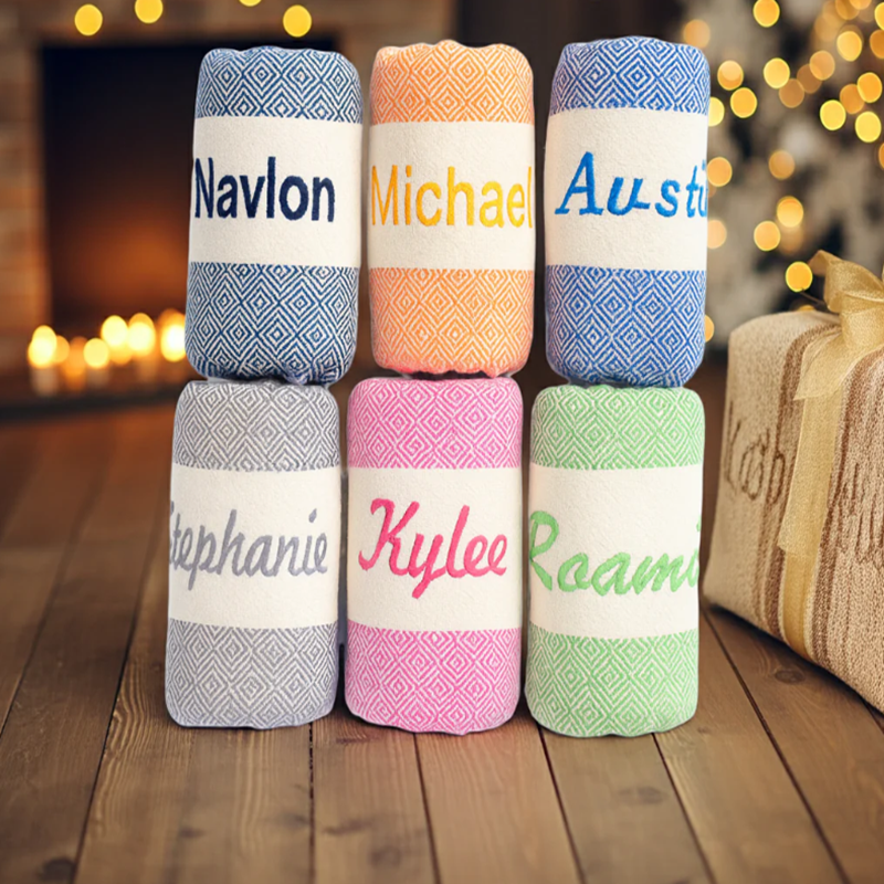 Monogrammed Quick-Dry Performance Towel with Custom Initials in Microfiber for