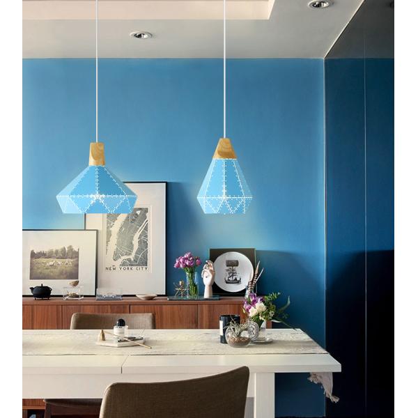 European Wood Iron Modern Pendant Light Lamp For Dining Room Living Room Hotel