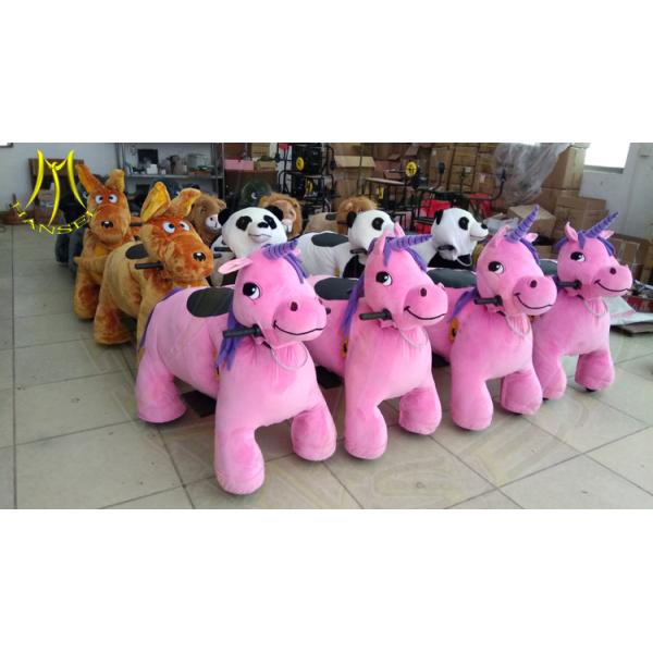 Buy Hansel plush animal kiddie rides battery operated walker animal in game centers at wholesale prices