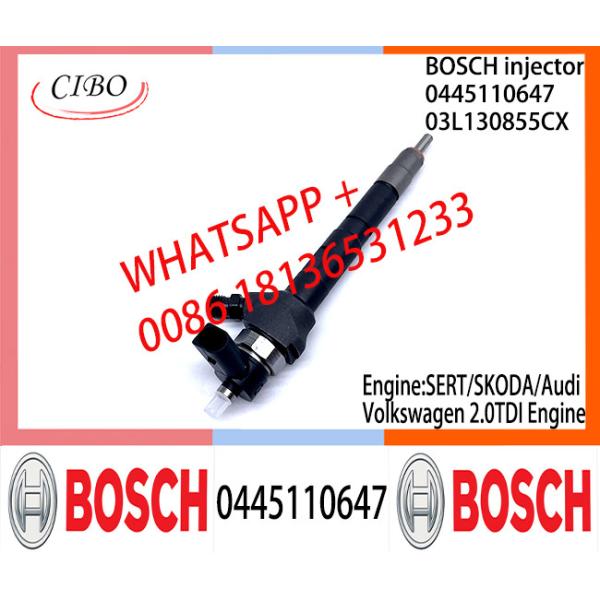 BOSCH Common Rail Fuel Injector 0445110646 03L130277J 0445110647 03L130855CX For SERT/SKODA/Audi1/Volkswagen 2.0TDI