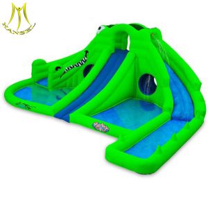 Hansel low price amusement used bouncy castles water slide with pool for sale