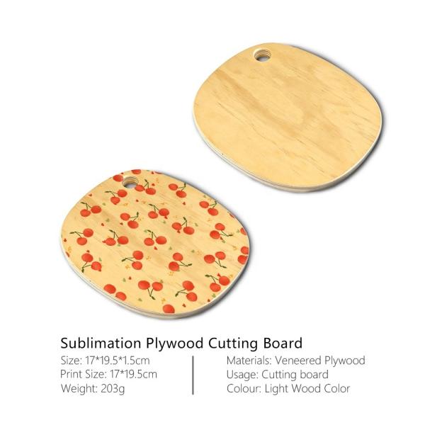 Personalized Printing Wooden Cutting Boards For Kitchen Plywood Round Sublimation Blank Cutting Board
