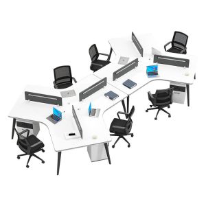 Modern Open Working Area Office Workstations with Customizable Desk and 2 / 4 /