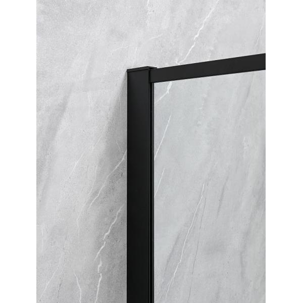 6/8mm Tempered Glass With Black Alum Frame Frameless Shower Enclosure For Stylish Bathroom