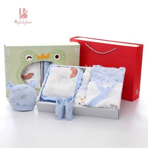 2023 new design custom Cotton 12pcs baby gift set Newborn sleepwear Gift box 100