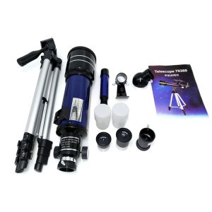 Blue 70mm Lens Astronomical Refractor Telescope 360mm Focal Length