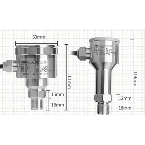 Exdllct6 Explosion Proof Pressure Transmitter Sensor 24 V Intelligent