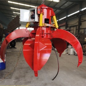 Electric Hydraulic Mutivable Double Disc Crane Grab Bucket For Material Handling