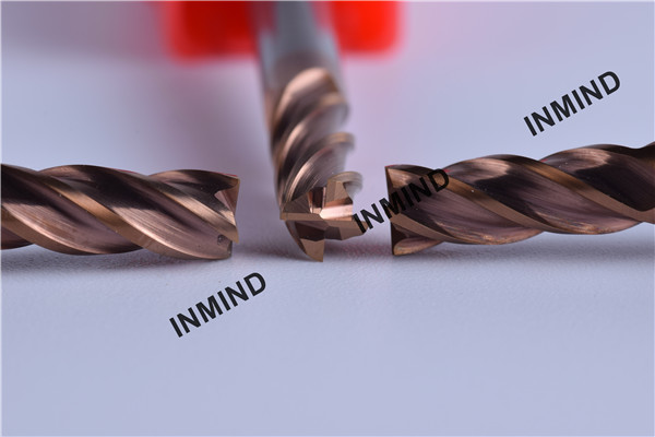 HRC55 TiSiN TiAlN AlTiN Coating , Carbide End Mill , 4mm 4 Flute , Certizit WF25 , Milling Cutter