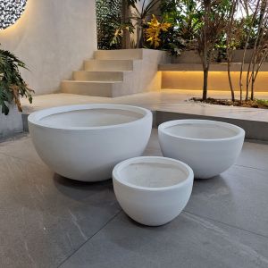 Fiber Clay Planters For Garden Durable And Modern Design