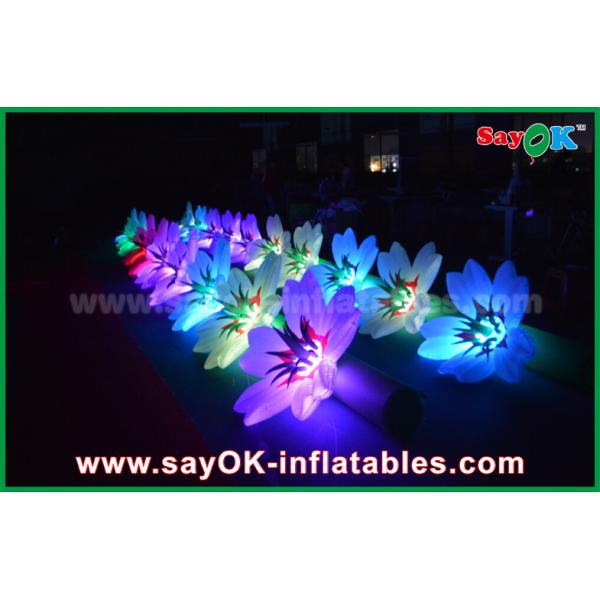Wedding Romantic Inflatable Led Flower Chain , Outdoor Inflatable Decorations