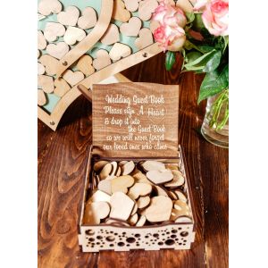 Wooden box for hearts Wooden box Wood box Wedding sign