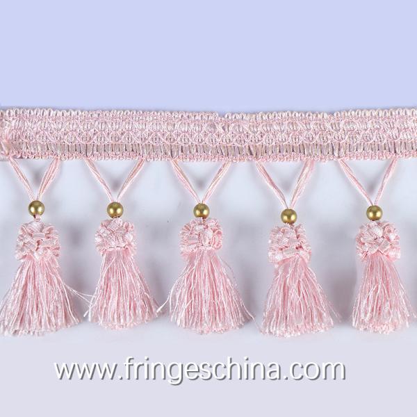 Handmade fashionable chain beads lace tassels fringes for curtain/sofa/pillow decoration