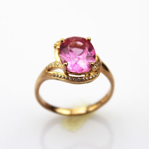 Women Jewelry 925 Silver Ring with 8mmx10mm Oval Blue Topaz Cubic Zircon(F13)