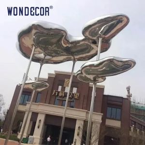 WONDERS Forged Metal Sculpture Stainless Steel Abstract Tree Sculpture