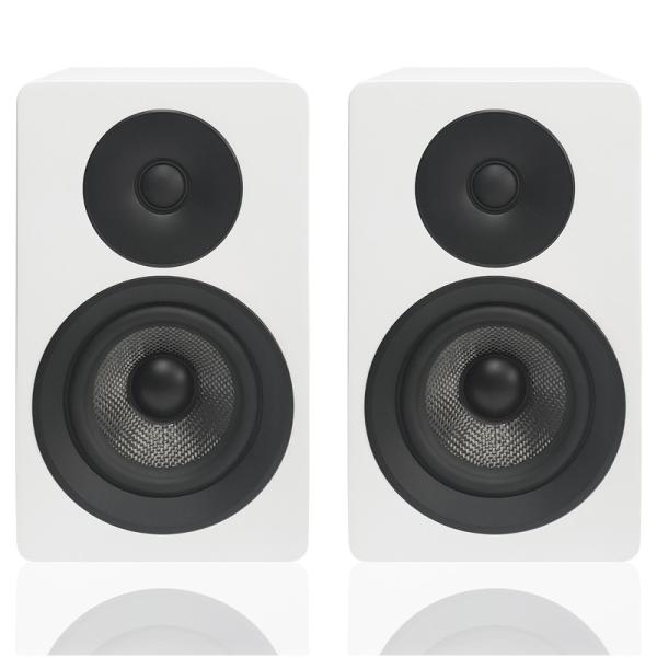 5.25 Inch Passive Bookshelf Speakers Matte White HiFi Studio Loudspeakers 150W RMS