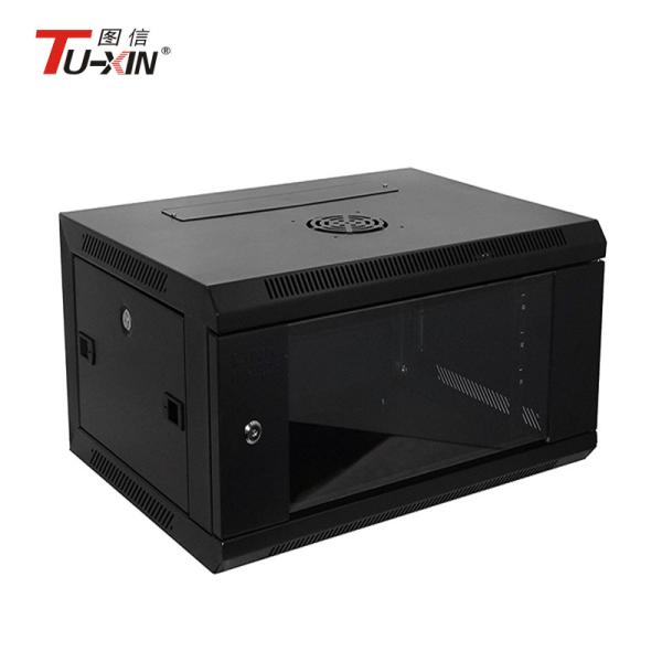 9u Wall Mount Server Rack , Dustproof Indoor Wall Data Cabinet