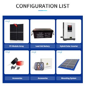 Hybrid Home Solar Panel Off Grid System Photovoltaic 2KW 3KW 4KW 5KW