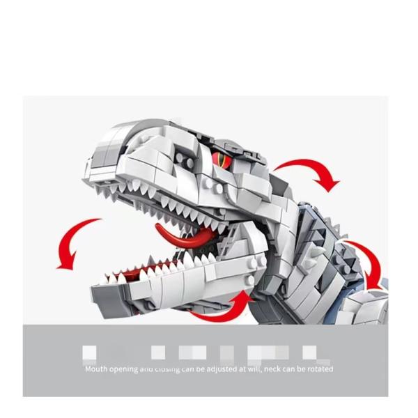 Panrose 611001 Building Blocks Puzzle Brain Dinosaur Series Large Tyrannosaurus Rex Toys
