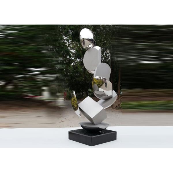 Modern Stainless Steel Sculpture Highly Polished For Pool Decoration