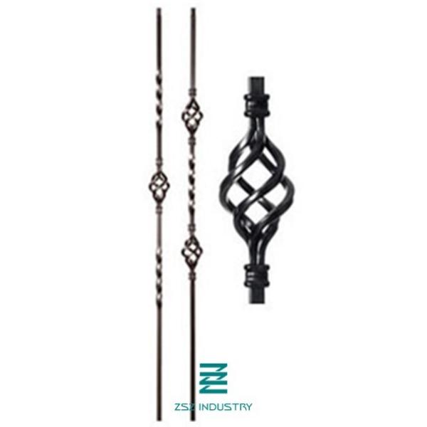 Double Basket Powder Coated Steel Posts Metal Garden Posts 12 X 12 X 1.0mm