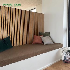 27mm MDF Pattern Oak Slats Wooden Wall Diffuser for Soundproofing and Acoustic