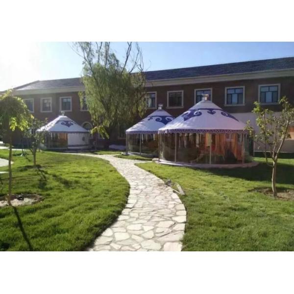 Traditional Mongolian Canvas Yurt Tent , Easy To Assemble Mongolian Style Tents