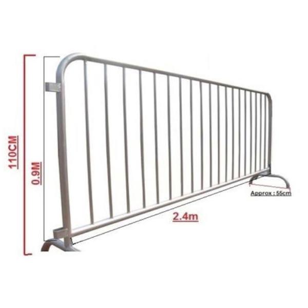 Buy Classic Galvanized Steel Barricade / Metal Crowd Control Barriers at wholesale prices