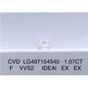 CVD IDEAL Cut Round Diamond Jewelry 1.07 Ct VVS2 F Color Diamond