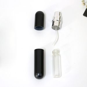 aluminum + glass perfume spray bottles refillable 5ml