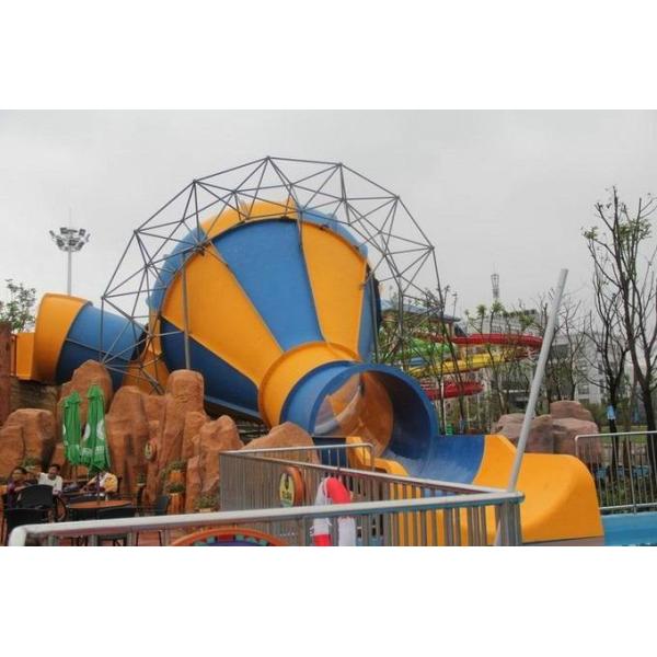 Mini Tornado Water Slide For Aqua Park , Customized Color Fiberglass Kids