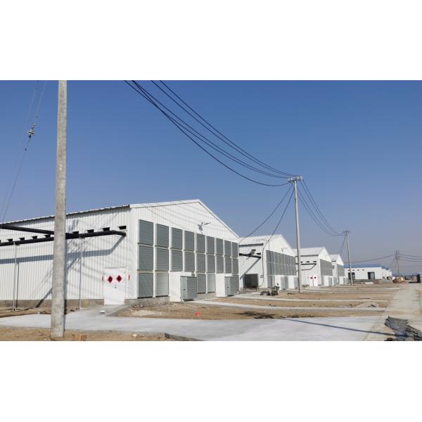 Q235B Galvanized Steel Poultry House / Chicken Coop Steel Frame With Bolts Connection