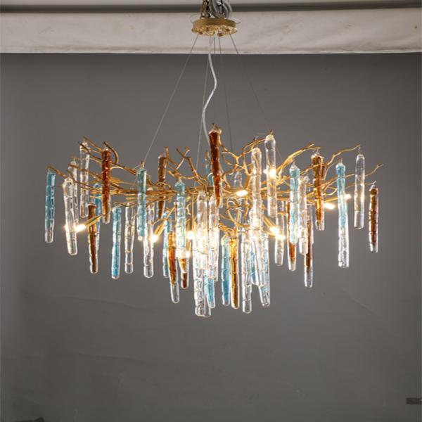 Colored Spiked Glass Custom Pendant Lights For Home Decor
