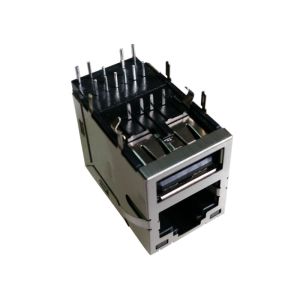 Quality 7497011611 RJ45 USB Connector 10/100Mbps Magnetic One USB Type for sale