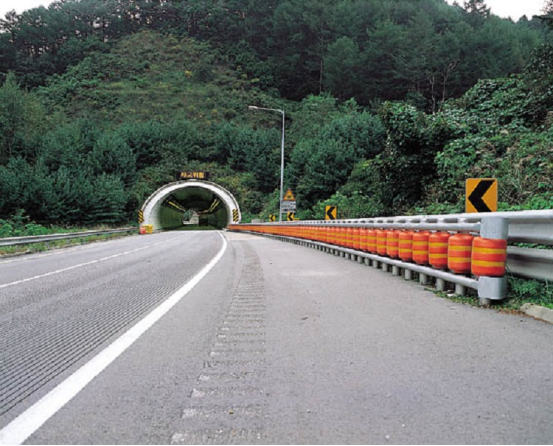 Roadway Traffic Rolling Type Safety Crash Barrier Eva Highway Safety Roller Guardrail