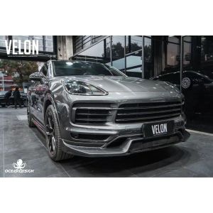 Replacement 2019 Porsche Cayenne Body Kit Side Skirts Dry Carbon Fiber Diffuser
