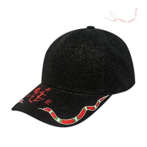 Lightweight Unisex Embroidered Baseball Caps With 100% Acrylic Glitter Powder
